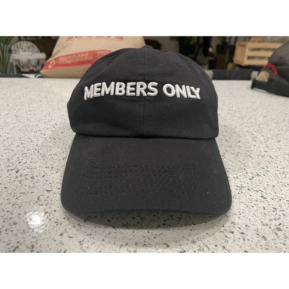 New Members Only Strapback Hat, New W/ Tags, 100% Cotton Retro Cap
